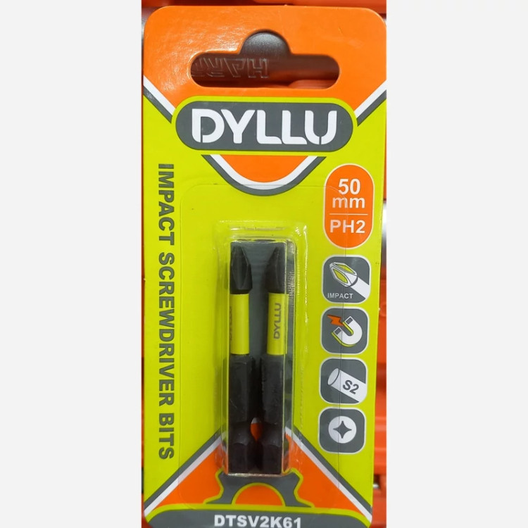 ست 2 عددی سر پیچ گوشتی PH2 چهارسو 50 میلی متر S2 دایلو مدل DTSV2K61